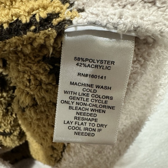 Frye Nordic Brown/Cream Button Front Sweater‎ Women's Size Large - Picture 10 of 12